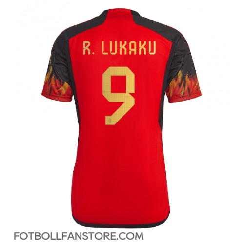 Belgien Romelu Lukaku #9 Hemma matchtröja VM 2022 Kortärmad Billigt